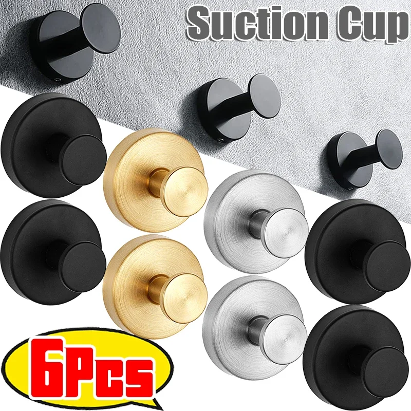 Suction Cup Hook Multifunctional Hooks Kitchen Hook Heavy Duty Hooks Wall Mounted Basin Hook New Suction Cup Hooks Stainless Steel Waterproof Bathroom Shower Wall Mount Punch-free Reusable Strong Adsorption Hook Holders