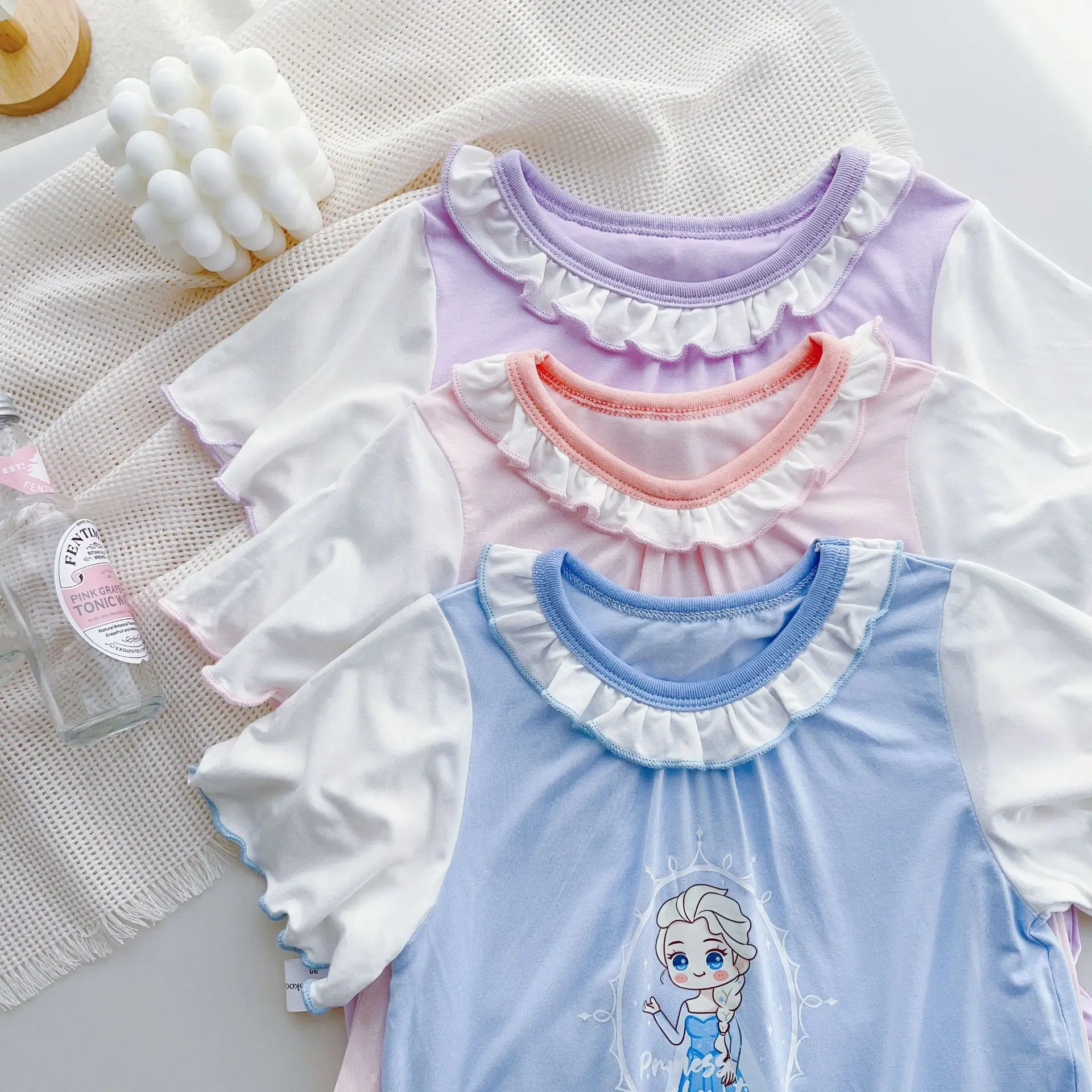 Kids Nightgowns Girls Nightgowns Modal Girls Princess Nightwear Girls Home Dress Pajamas for Children Pajama Girl Sleeping Vest Sleepwear Robe Children's Mother