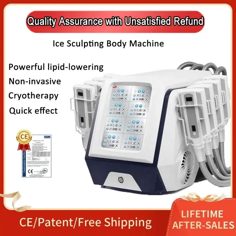 

Portable Ice Sculpture Slimming Machine 8 Board Cryo Weight Loss Cryotherapy Cellulite Remove Body Sculpt Fat Freezing Machine