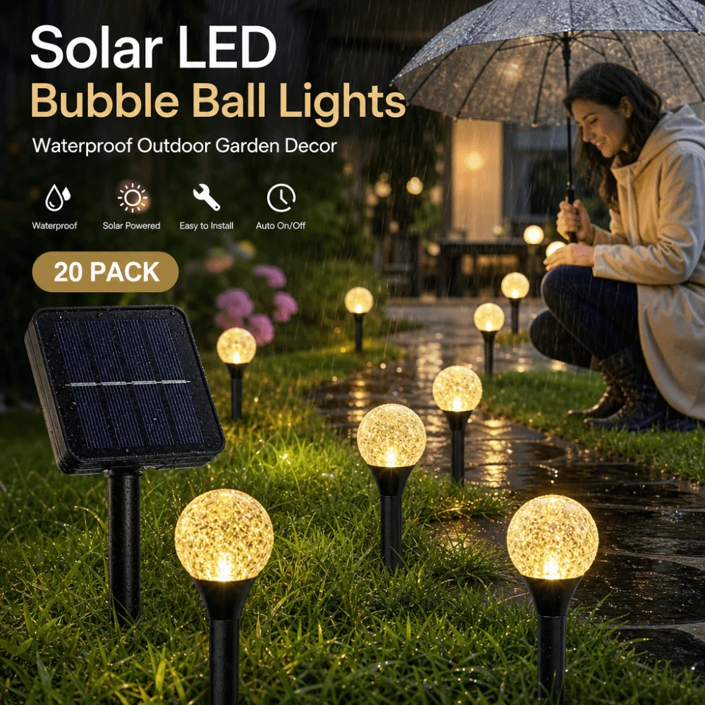 스마트 태양광 LED 야외 바닥 조명 방수 20 LED 전구 태양광 정원등 LED 경로 데크 조명 랜드스케이프