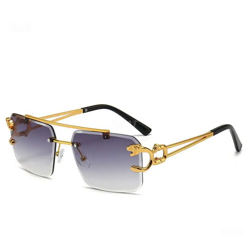 Sunglasses Personality Fashion Frameless Metal Sunglasses Borderless Metal Retro Semi Rimless Rimless Glasses Eyewear