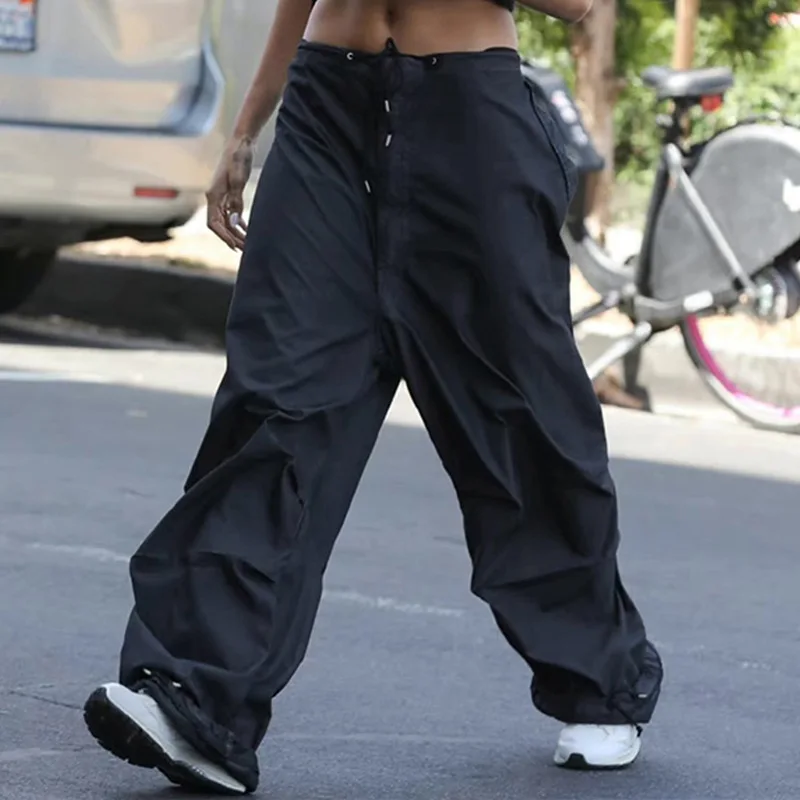 2000s Joggers Women Sweatpants Y2k Drawstring Low Waist Oversized
