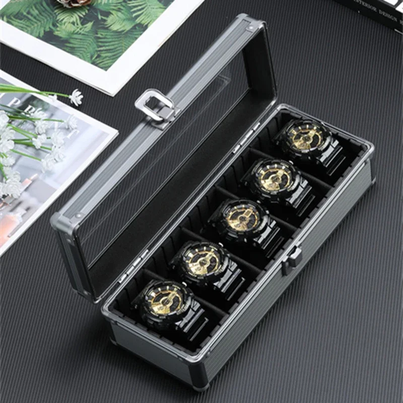 Aluminum Watch Display Case with 1/3/5 Slots, Portable Suitcase Organizer for Men &... - SKU WDC01721 - UGI Packaging