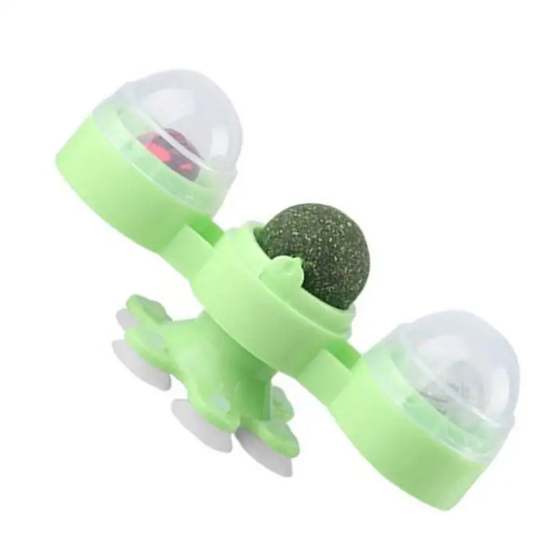

Catnip Toys For Cats Cat Teething Toys Interactive Cat Toy 360 Rotation Bottom Suction Cup Installation Bell Design For Cat And