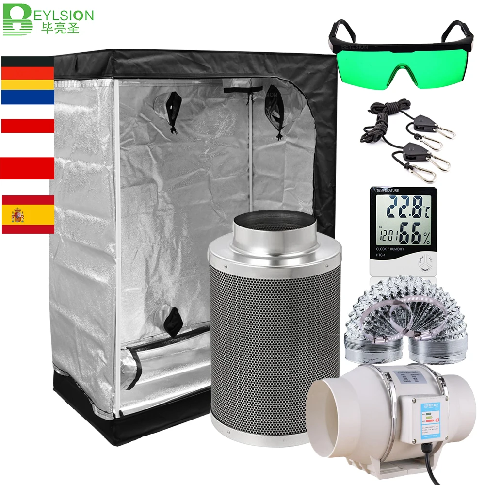 BEYLSION Grow Tent Grow Box With Fan And Filter Set 4inch 5 Inch 6 Inch 8 For LED Lamp Light For Plant Growth grow tent