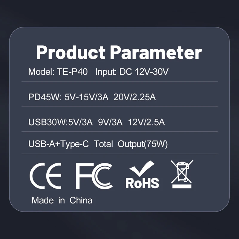 고속 차량용 충전기 PD 45W QC 3.0 듀얼 포트 USB C & A 시거잭 어댑터 (LED 라이트 포함) 스마트폰 태블릿 아이폰 17용