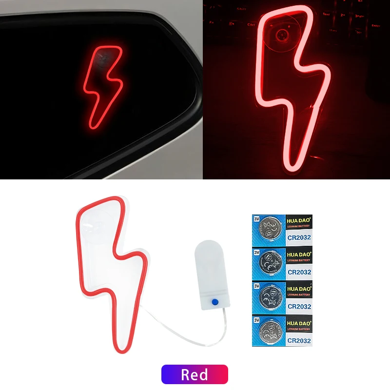 Neon-Style LED Car Window Ambient Décor Lights