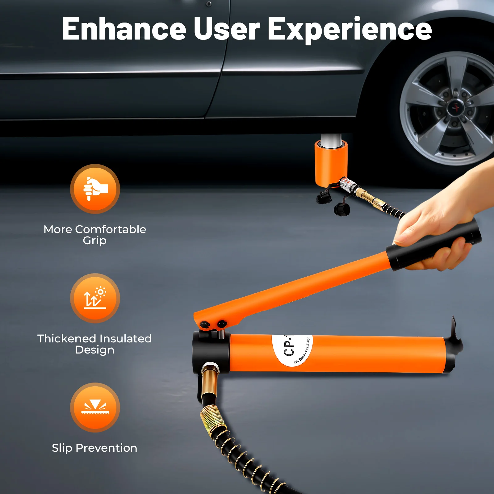 Manual Hydraulic Pump 20T 70MPa Lifting Jack High Pressure Portable Durable Steel Oil Pump for Hydraulic Tools