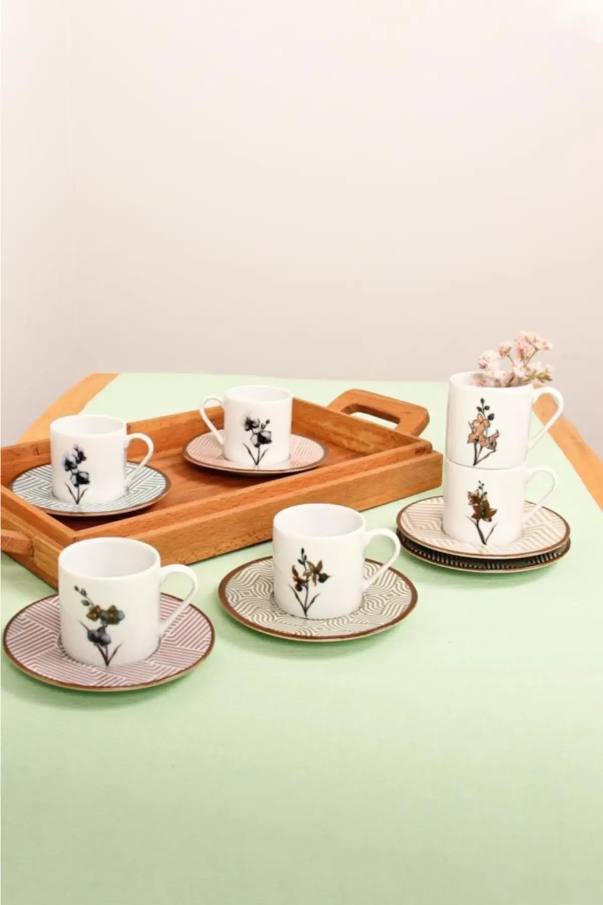 

Azelia 12 Piece 6 Seater Coffee Set Cups Tea and Presentation Tableware & Kitchen Home Furniture