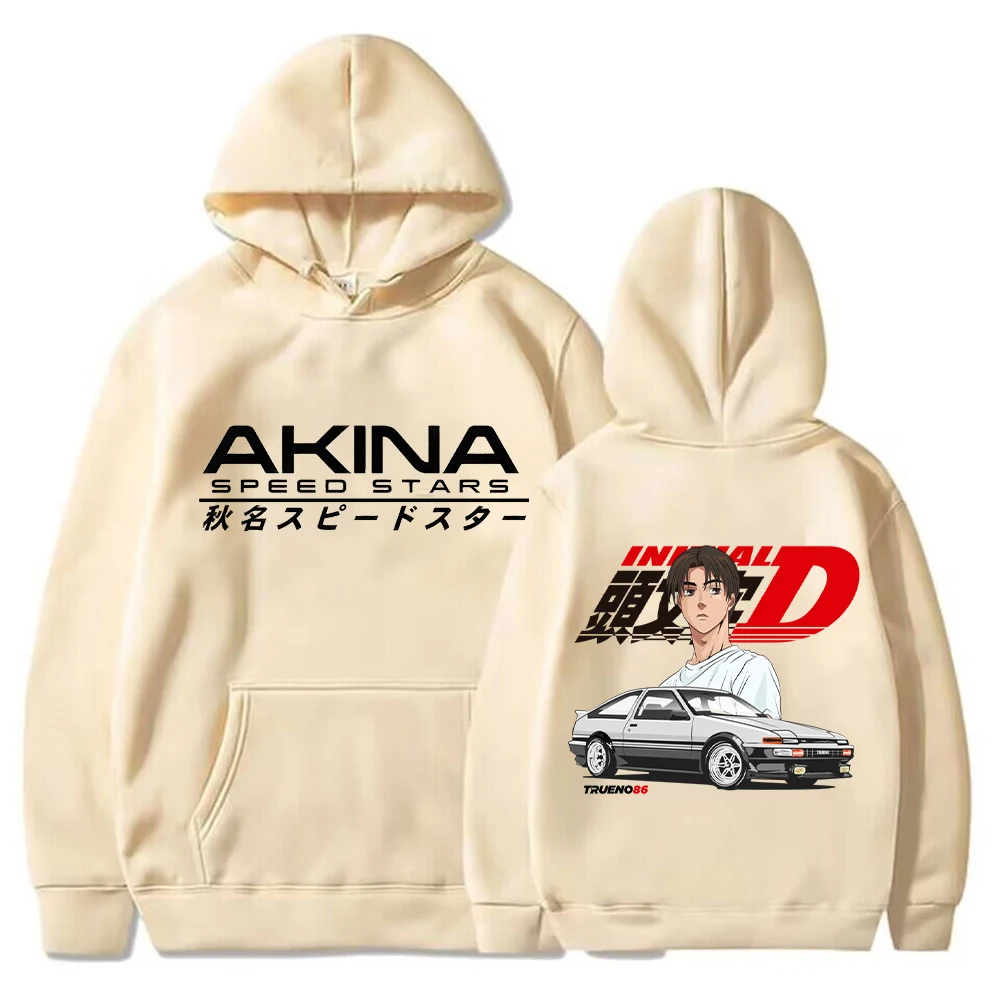 Anime Initial D Hoodies for Men Graphic Japanese Automotive AE86 Hooded Women Sweatshirts 90s Harajuku HIP HOP Sweatshirt Male 4