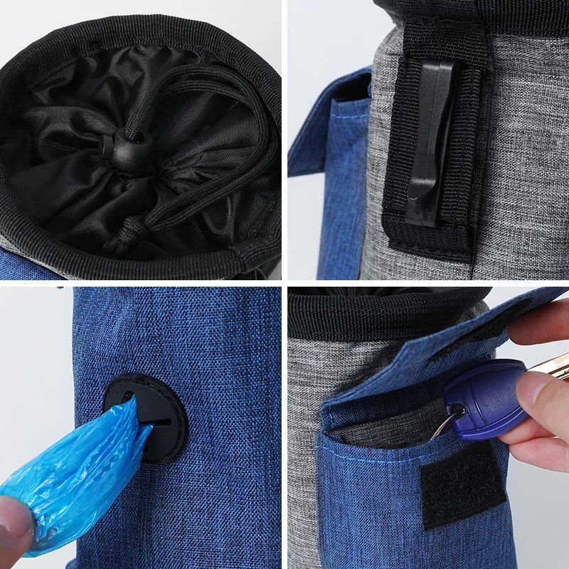 Portable Dog Treat Bag Outdoor Dog Treat Pouch for Training Feeding Bag Large Capacity Pet Trainer Waist Supplies