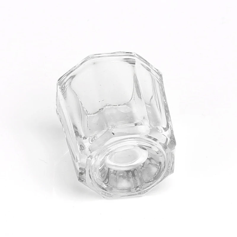 Crystal Glass For Mixing Acrylic Powder Liquid Nail Cup Dappen Dish Lid Bowl Cup Holder Equipment Nail Tools 1pc