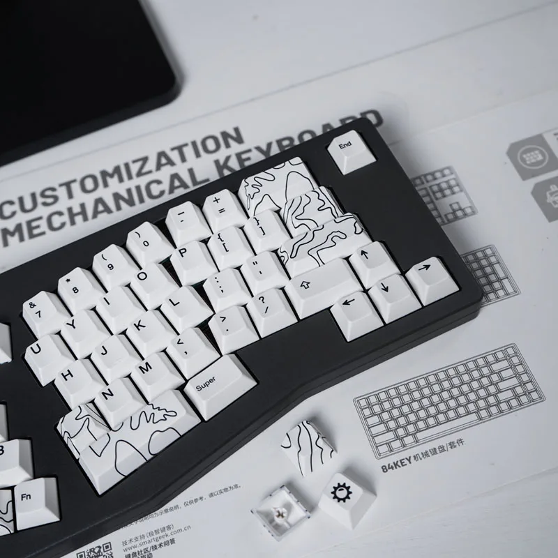 Gmk Canyon Pbt Keycaps Five Dye Sublimation Cherry Profile Compatível Apenas com Cherry mx Switches Teclado Mecânico - Imagem 3