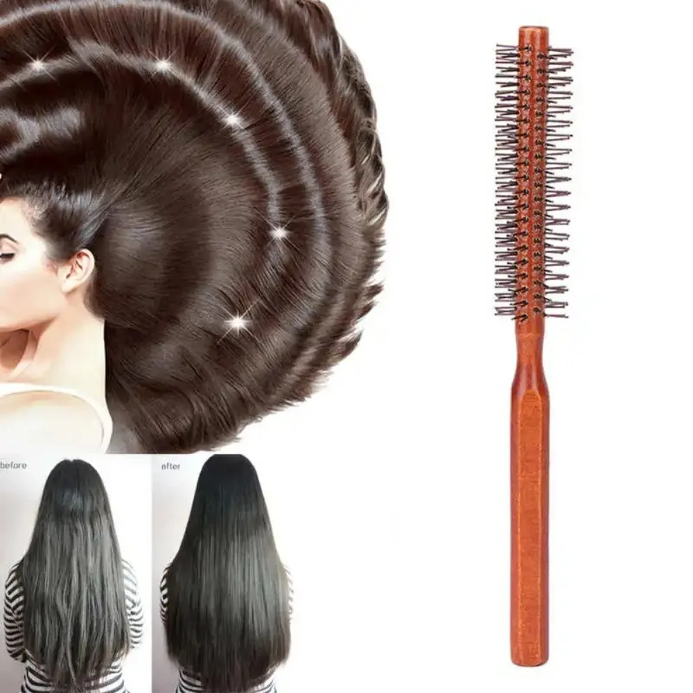 Roller Beard Comb New Hairbrush Small Styling Hair Brush Round Curling Roller Hairbrush Home Use 5