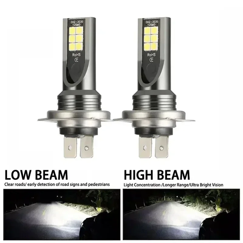 2pcs H7 Led 헤드 라이트 전구 키트 자동차 안개 전구 높은 낮은 빔 110w 30000lm 슈퍼 밝은 6000k 흰색 Led 조명 차량