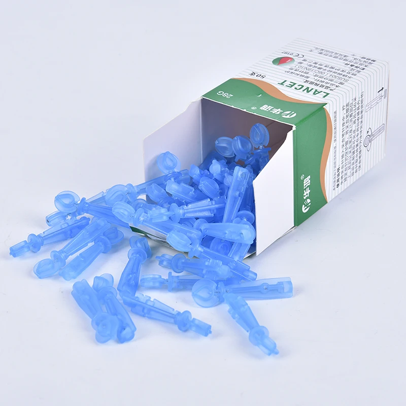 50Pcs/box Disposable Fleam Vent Drain Blood Lancet Dedicated Massage Stick Use For Pen Sterile Lancets Needles Massage Strick blood lancet pen acupuncture pen