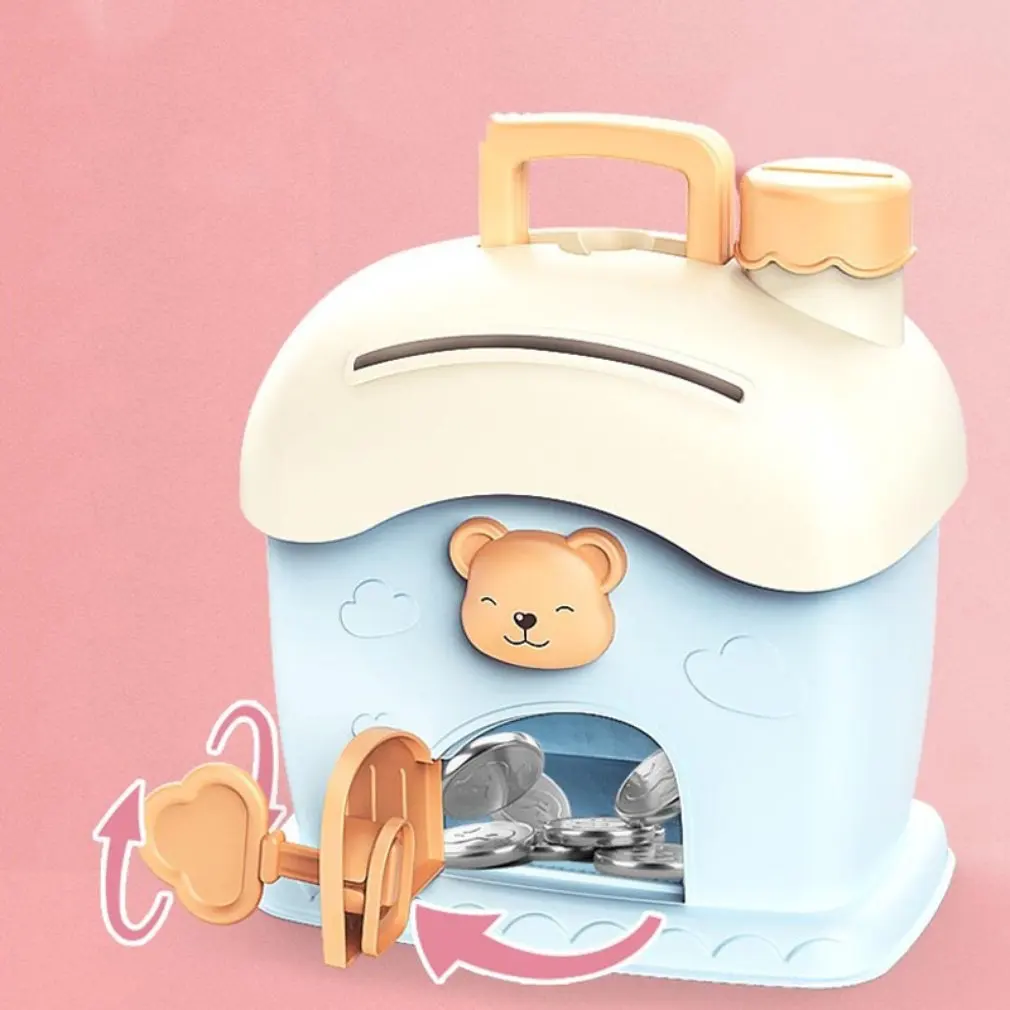 Latest Cute Mushroom House Piggy Bank Children Cartoon Coin Jar Student Gift