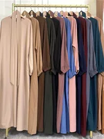 Robe Hijab pour Femme Musulmane, Vêtement Islamique Modeste, Ramadan, Caftan Marocain, Turquie, Abaya 6