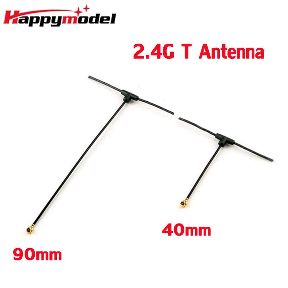 Happymodel 2.4G T Antenna Omnidirezionale 40Mm / 90Mm Per Elrs Ep1 Rx Ipex/Ipx/U.Fl Compatibile Tbs Tracer Rc Fpv Racing Drone