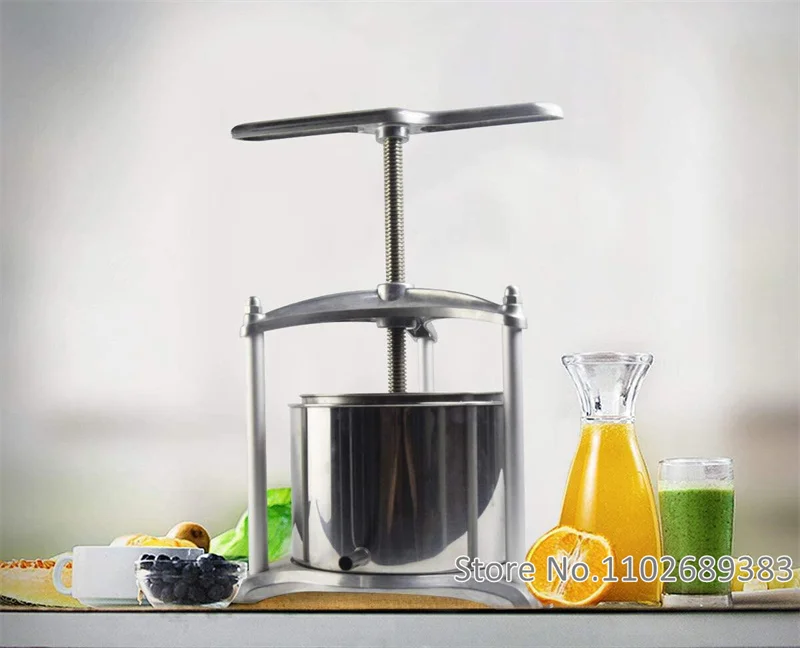 5L Manual Wine Press Machine Multifunctional Vegetable Fruit Juice Honey Pressing Separation Machine Household 6