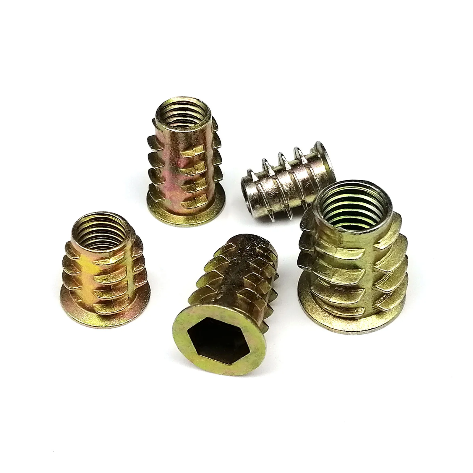 165/75/55 Stück Einst eck mutter e-Nuss-Mix m4 m5 m6 m8 Set Kit Gewinde eingebettet Sechs kant kopf Holz möbel Bett tisch – Detail 2