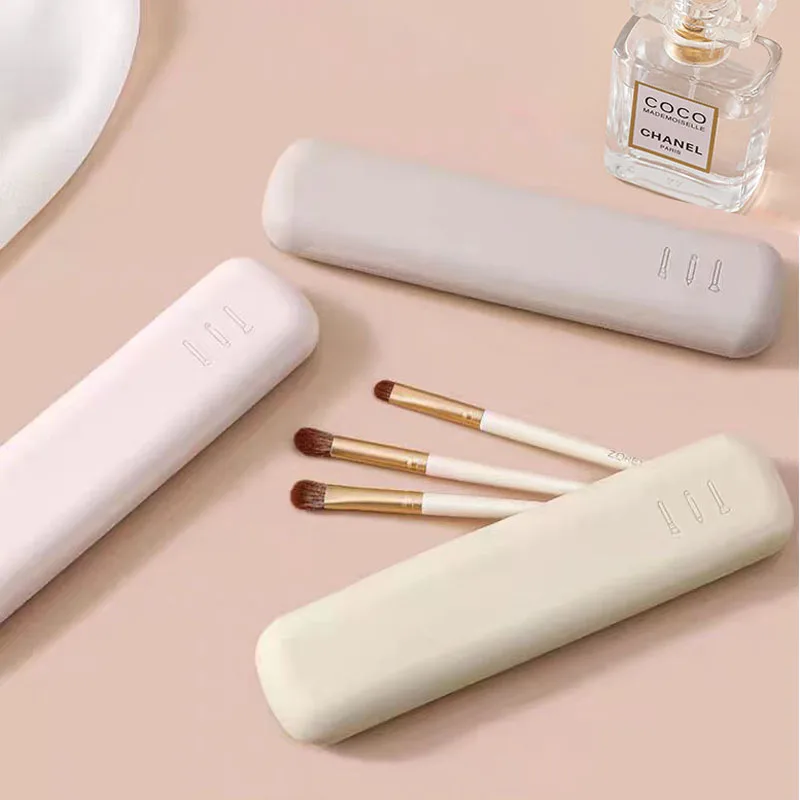 Trendy travel Makeup Brush Holder,Silicon material Portable for getting ready,travelling,Cosmetic case makeup organizers