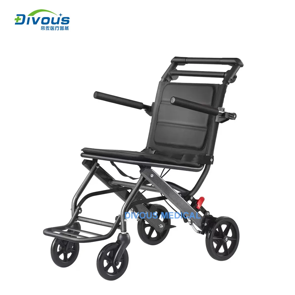 Portable Transit Travel Wheelchair Folding Transport Wheelchairs for Adults and Seniors