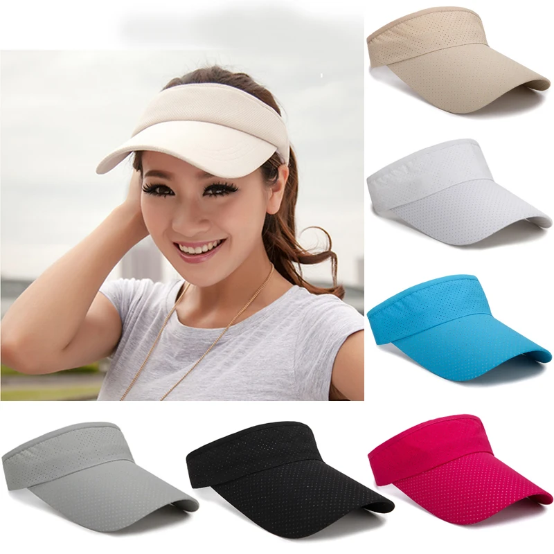 Letnie, oddychające kapelusze przeciwsłoneczne, mężczyźni, kobiety, regulowany daszek, ochrona przed promieniowaniem UV, pusty, solidny, sportowy, tenis, golf, bieganie_voghion.com