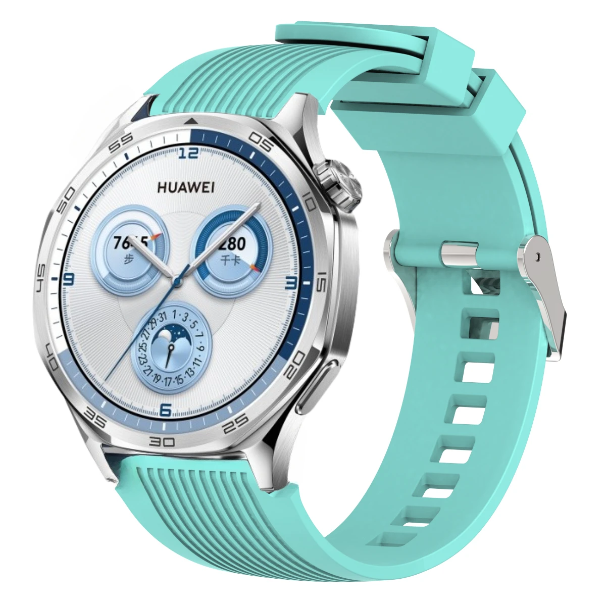 Premium 22mm Silicone Sports Watch Strap - Versatile Replacement Wristband Accessory