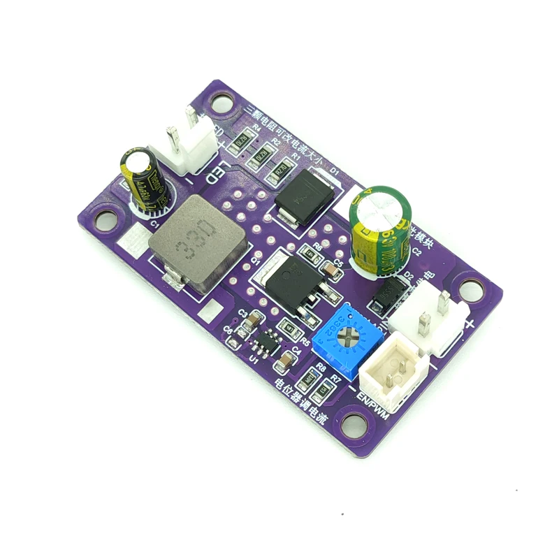 스텝 다운 디밍 가능 LED 드라이버, DC 2.2A, 6 30V, EN/pwm 제어 정전류 컨버터 모듈