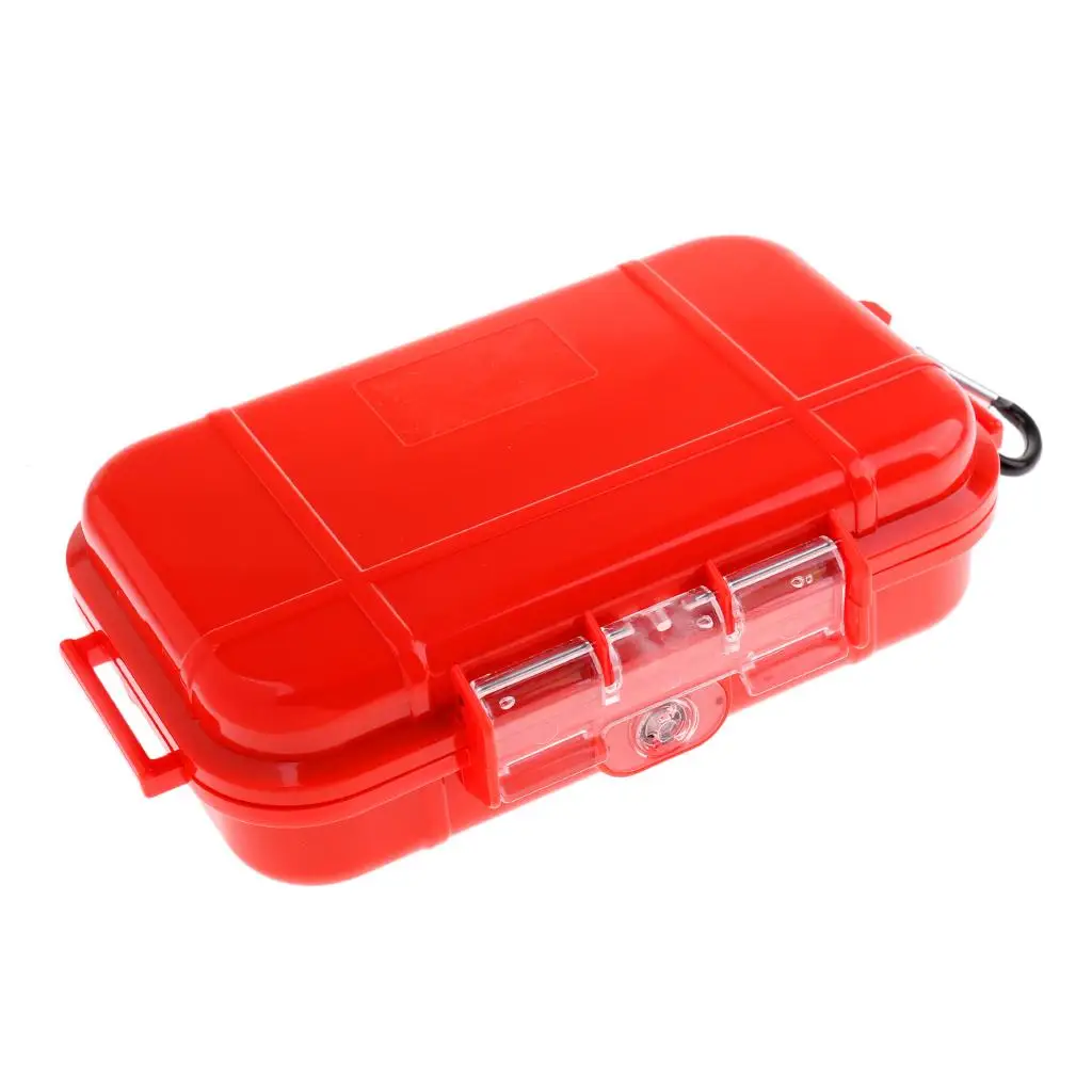 Waterproof Shockproof Case Container With Carabiner Camping 