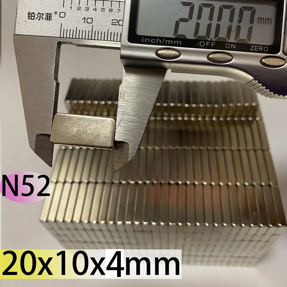 N52 20x10x4  Neodymium Bar Block N35  Strong Magnets Search Generation Magnet Motor Generator Bar Ndfeb Square Project Sale