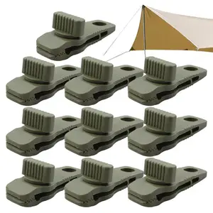 Tarp Clip Set 10PCS Adjustable Multi-Purpose Tarp Clamps Portable Tent Clamps For Pool Awning Ergonomic Tent Clips For Securing