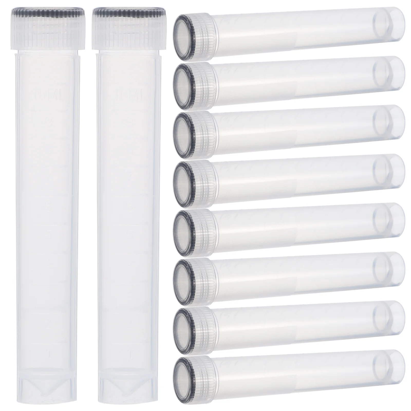 

10 Pcs Cryovial Tube Cold Storage Plastic with Scale Test Tubes White Freezing Lids