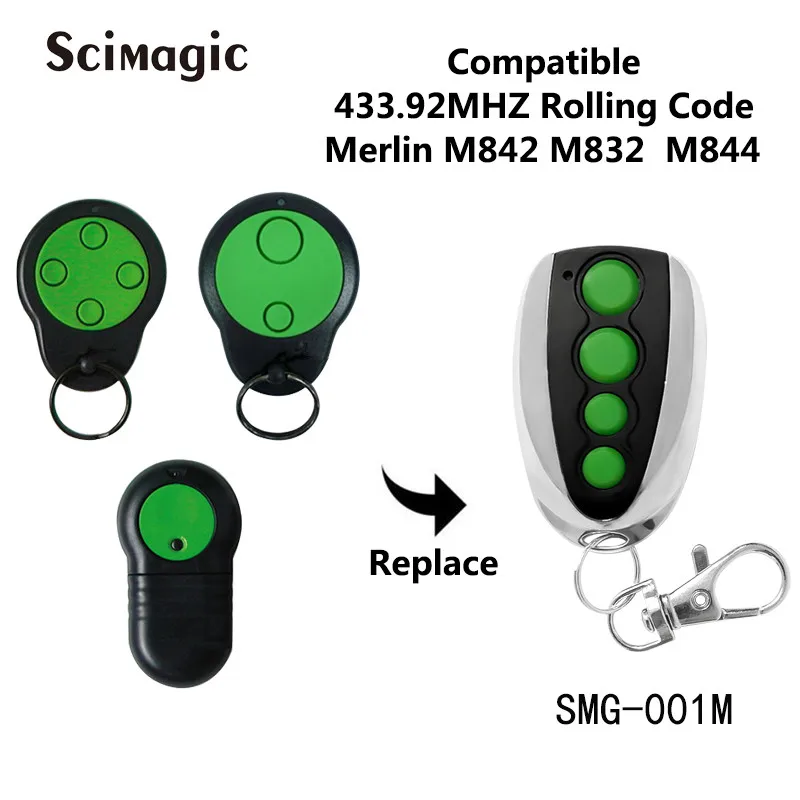 Merlin 433.92Mhz Rolling Code Remote Opener Merlin M842 M844 M832 Prolift 230T Prolift 430R Comando Trasmettitore Porta Garage