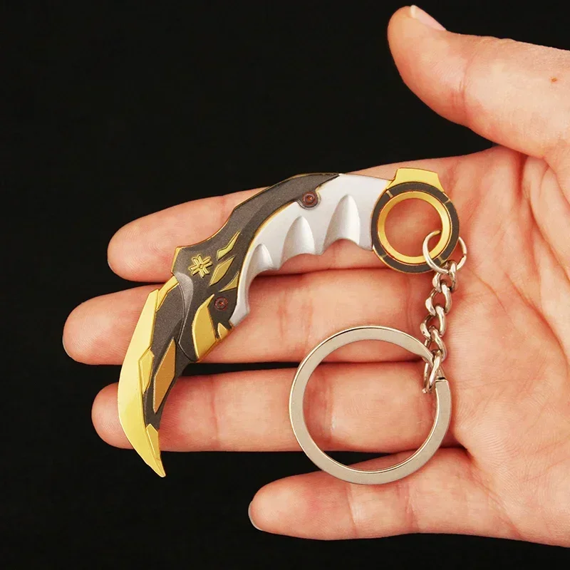 Llavero con arma Valorant Reaver Karambit Vandal Prime Champions Skins Espada samurái Navaja de bolsillo Modelo de arma Regalos Juguetes para niños
