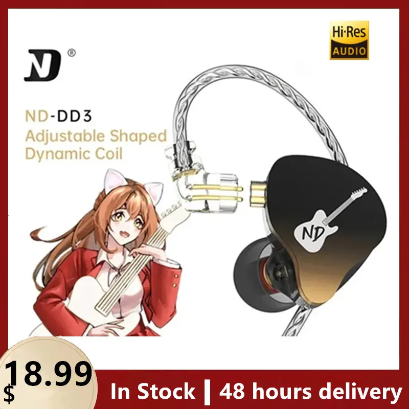 

ND DD3 HIFI In Ear Monitor Earphone Adjustable Shaped Dynamic Noise Cancelling Earbuds Adjustable Zero S12 Timeless A01 Rinko