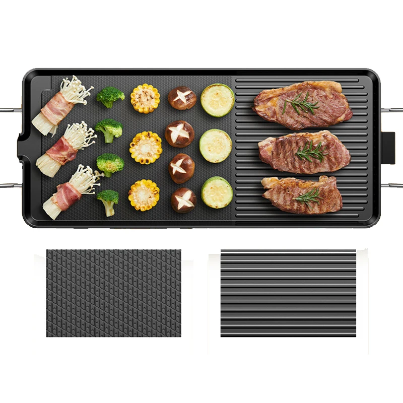 110V 220V Electric Grill Grilling Household Appliances Electrical Appliances For Kitchen Cooking Electric BBQ Size 42cm 68cm 6