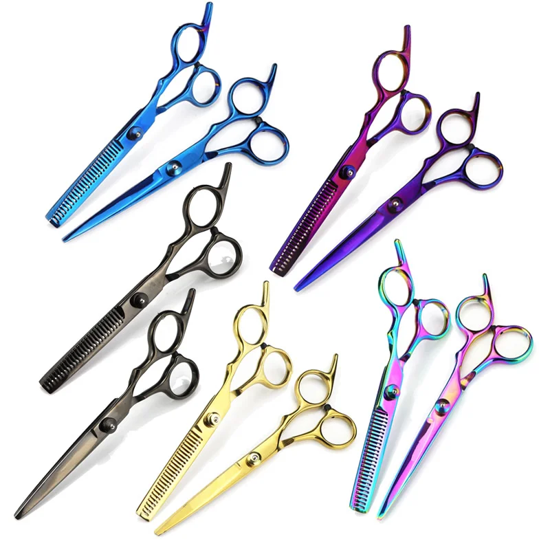 

6 Inch Hair Scissors Thinning Barber Cutting Professional Hair Shears Scissor Tools Stainless Steel Hairdressing Scissors 1PC