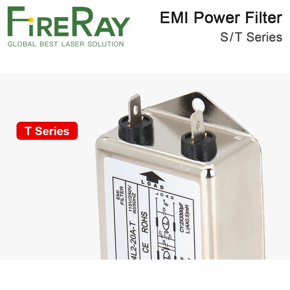 FireRay 전원 EMI 필터 CW4L2-10A-T, S CW4L2-20A-T, S 단상 AC 115V, 250V, 20A, 50Hz, 60Hz