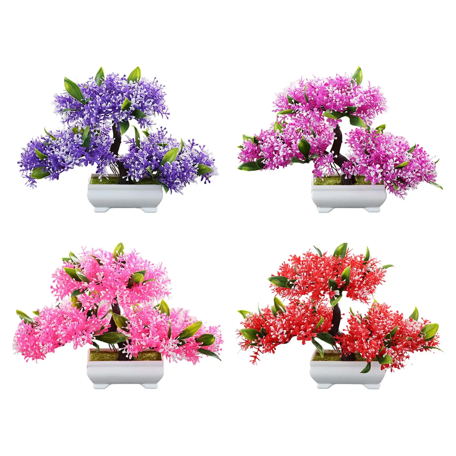 Artificial Bonsai Tree Potted Japanese Tree Tabletop Entertainment Realistic Bedroom Home Decor Bathroom Artificial Bonsai