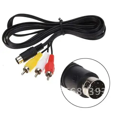

1.8m 9Pin 3RCA Audio Video AV Cable For Sega Genesis 2 3 Game A/V Connection Cord Wire Adapter By ALLOYSEED