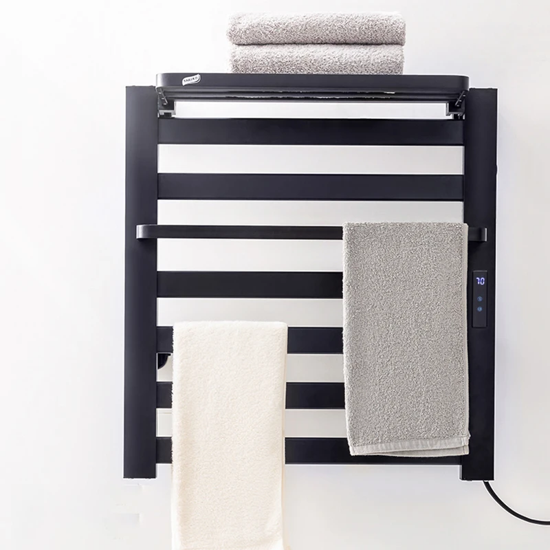 

Intelligent Electric Heating Rack Punch-free Aluminum Towel Drying Rack Household Sterilizing Towel Warmer Bathroom Accessories