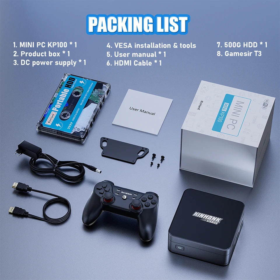 KINHANK Super Console KP100 Video Game Console 16GB DDR5