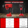 400W Cordless Heat Gun for Dewalt/Milwaukee 20V Max Battery Heat Shrink Wrapping Overload Protection Hot Air Gun (No Battery) 2