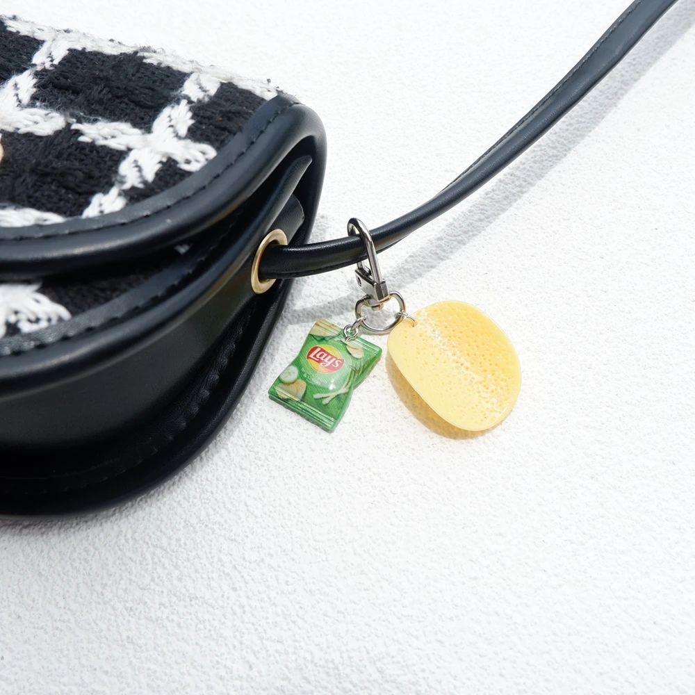 Cute Potato Chips Snack Keychain - Handmade Bag Charm & DIY Gift Accessory
