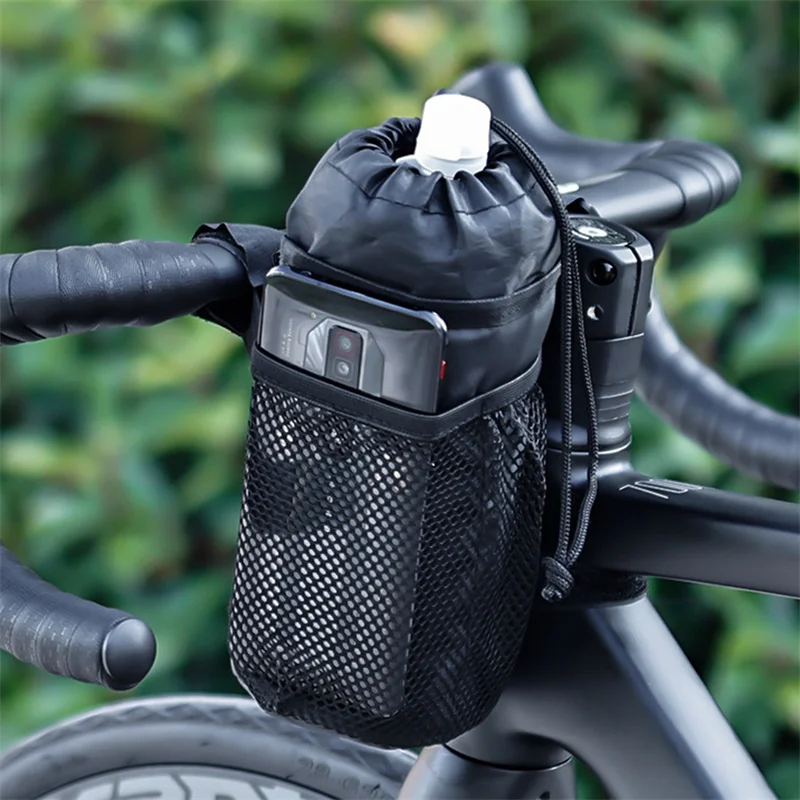 Description Picture 3 of itemBicycle Bag Cycling Water Bottle Carrier Pouch MTB Bike Insulated Kettle Thermal Bag Riding Handlebar Bag Bicycle Accessories