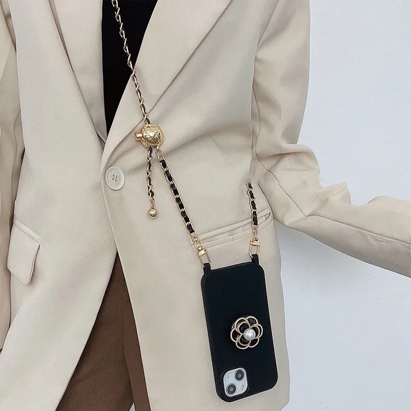 Louis Vuitton Iphone Case Strap  Iphone 13 Pro Max Case Chain - Leather  Soft Case - Aliexpress