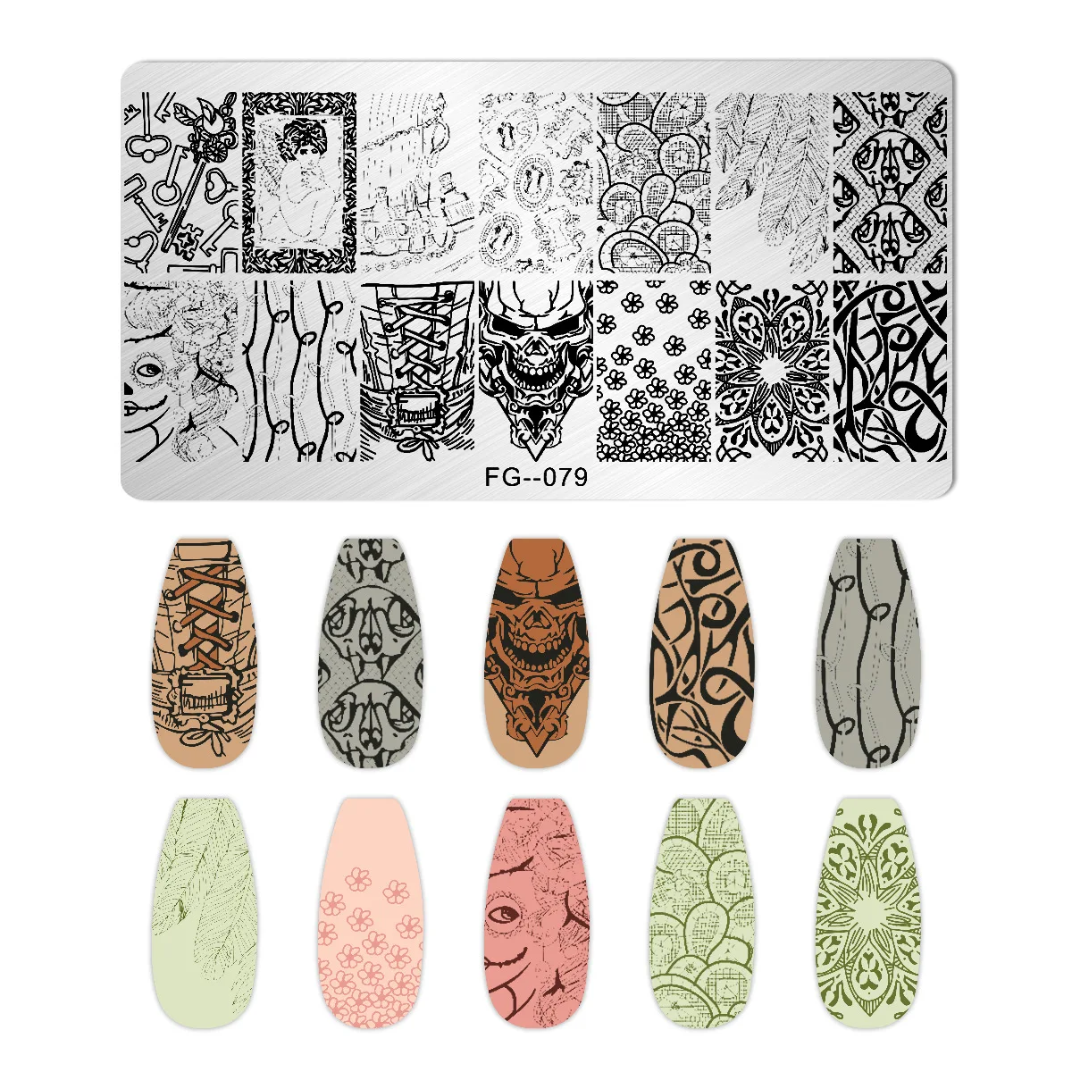 Ocean Animals Nail Stamping Plates Halloween Antelope Nail Stencils Summer Fruits watermelon Leaf Butterfly Stamping Templates 4