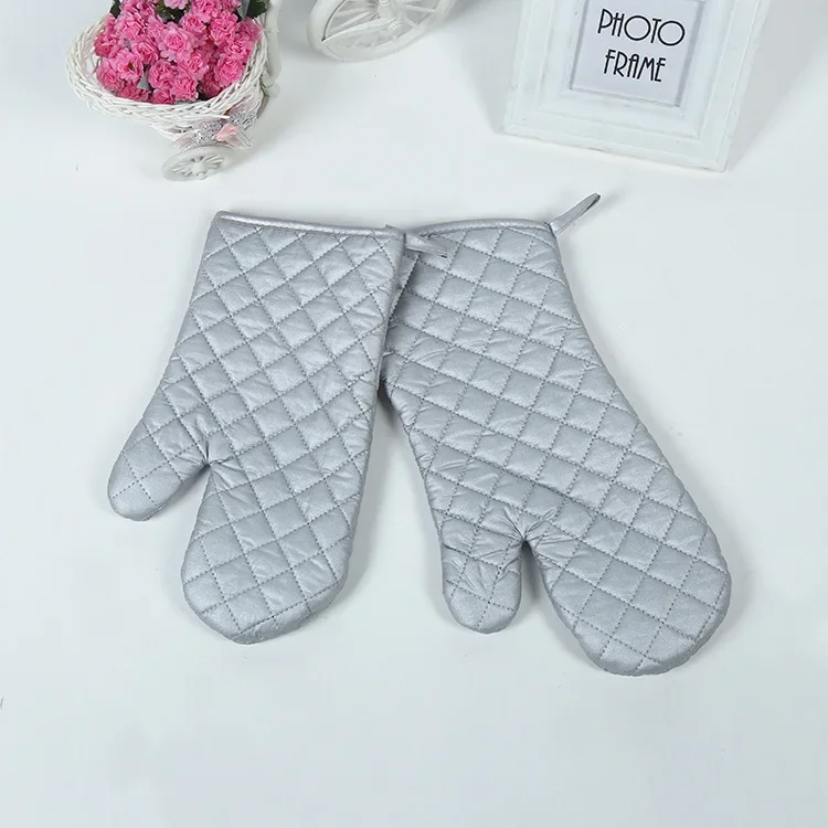 Silver-coated Microwave Oven Insulation Gloves kitchen gloves Kitchen Oven Anti-scalding Gloves Mitts Kitchen Heat Resistant